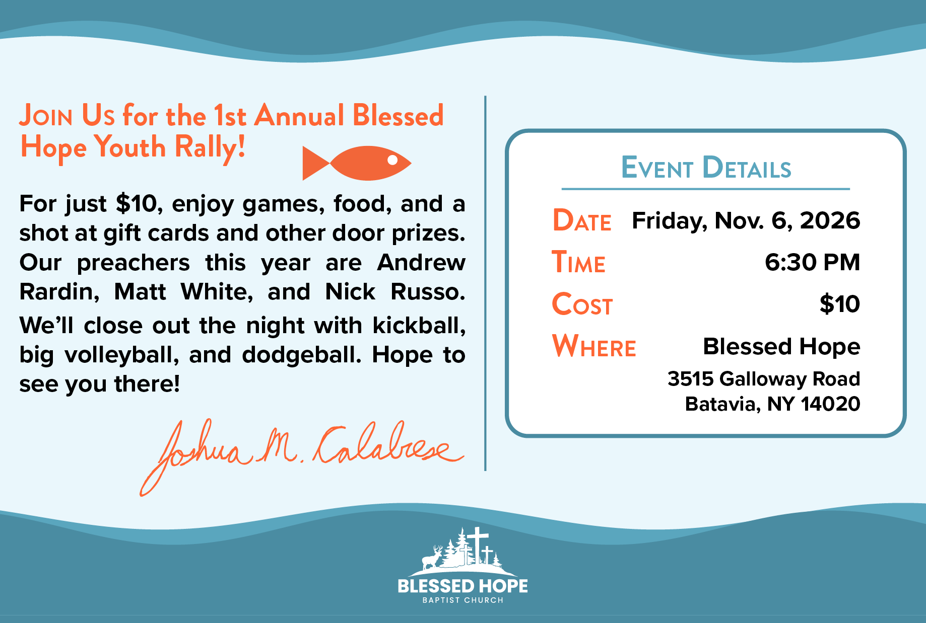Youth Rally Event Details