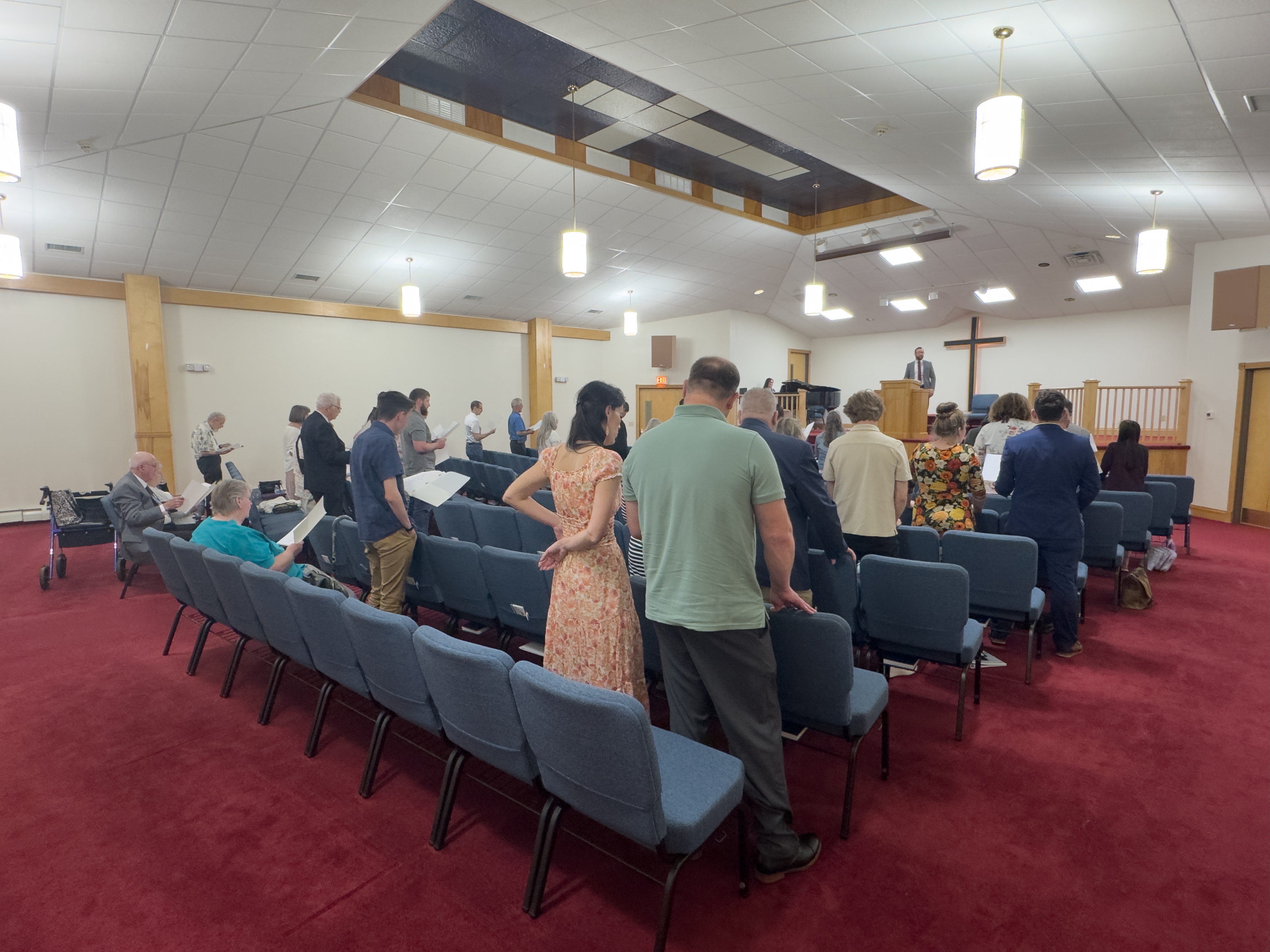 Congregation worshipping at Blessed Hope Baptist Church
