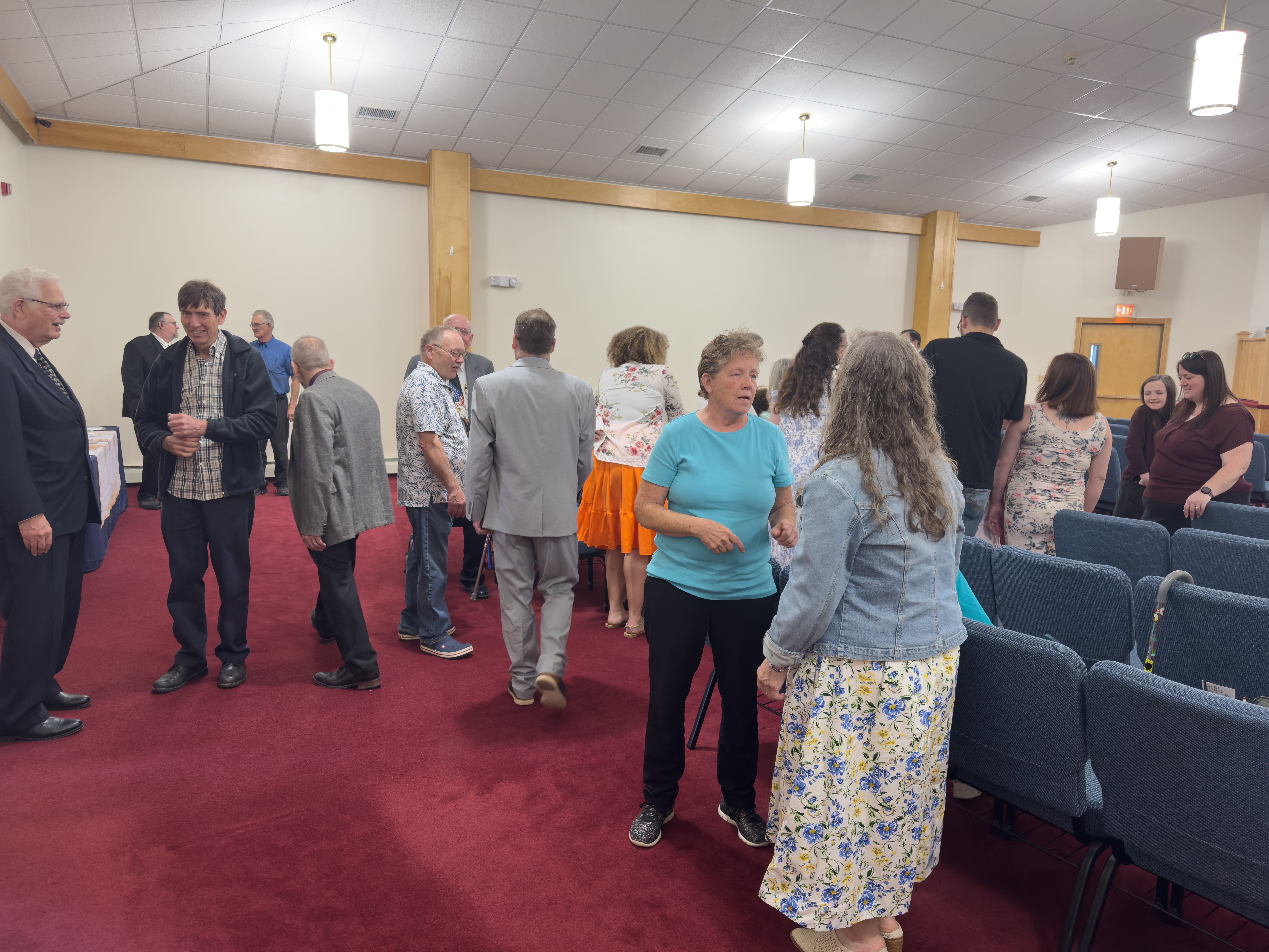 People connecting at Blessed Hope Baptist Church